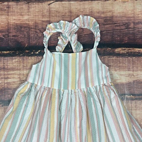 Girls Striped Dress Coastal Bohemian - Picture 2 of 6